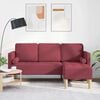 vidaXL Set sofe s jastukom Vinska crvena 173 x 131 x 67 cm Poliester