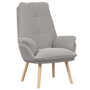 vidaXL fotelja Svijetlo siva 69 x 74 x 93 cm Sherpa Tkanina