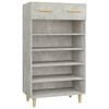 vidaXL Ormarić za cipele boja betona 60x35x105 cm konstruirano drvo