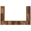 vidaXL Set TV komoda 8 pcs Staro drvo Konstruirano drvo