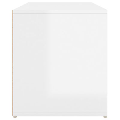 vidaXL Klupa za hodnik visoki sjaj bijela 80 x 40 x 45 cm od iverice