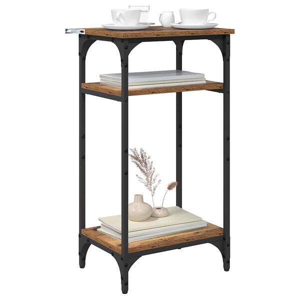 vidaXL Bocni stol Staro drvo 40 x 30 x 75 cm Konstruirano drvo