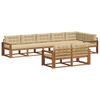 vidaXL Set vanjskih sofa s jastukom 8 pcs Prirodna i bež