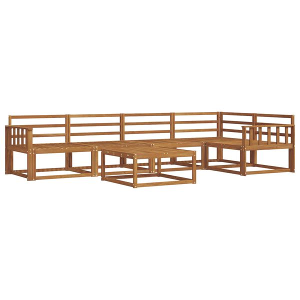 vidaXL Set vanjskih sofa 6 pcs Prirodna Čvrsto drvo akacije