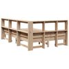 vidaXL Krevet s regalom za knjige bez madraca 140x200 cm od borovine