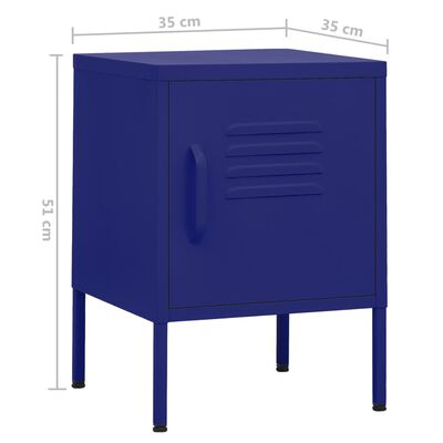 vidaXL Noćni ormarić modri 35 x 35 x 51 cm čelični
