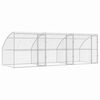 vidaXL Kućica za pse 3 kom. Srebrna 6 x 2 x 2 m Pocinčani čelik