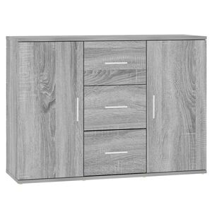 vidaXL Komoda siva sonome 91x29,5x65 cm konstruirano drvo
