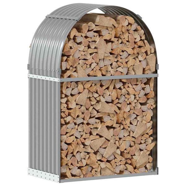 vidaXL Držač za cjepanice svjetlosivi 80 x 45 x 120 cm pocinčani čelik