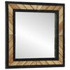 vidaXL Zidno ogledalo Crna i smeđa 50 x 2 x 50 cm Čvrsto drvo akacije