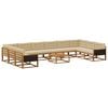 vidaXL Set vanjskih sofa s jastukom 11 pcs Prirodna i bež