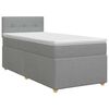 vidaXL Boxspring krevet s madracem Svjetlosiva 90 x 190 cm Tkanina