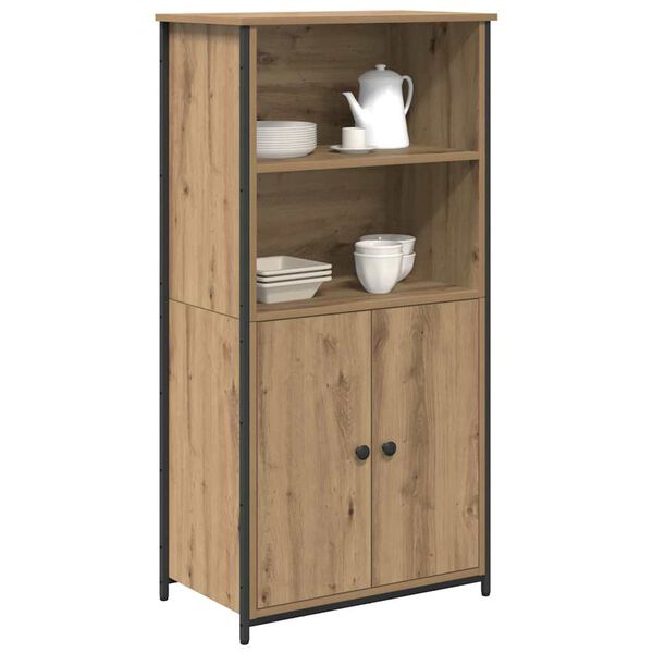 vidaXL Highboard Umjetnički hrast 62 x 36 x 121,5 cm Konstruirano drvo