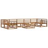 vidaXL Set vanjskih sofa 8 pcs Prirodna Čvrsto drvo akacije