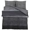 vidaXL Set navlaka za poplun tamno siva i crna 200x200 cm pamuk
