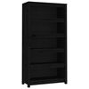 vidaXL Ormarić za knjige Crna 80x35x154 cm od masivne borovine