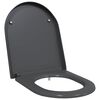 vidaXL WC daska Antracit 49 x 36 x 4 cm Duroplast