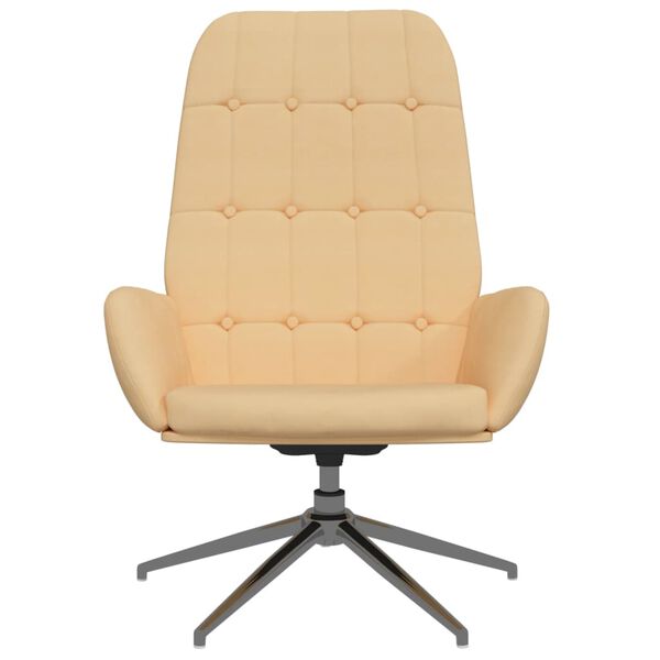 vidaXL Stolica za opu&scaron;tanje od umjetne bru&scaron;ene kože krem