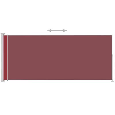 vidaXL Uvlačiva bočna tenda za terasu 220 x 500 cm crvena