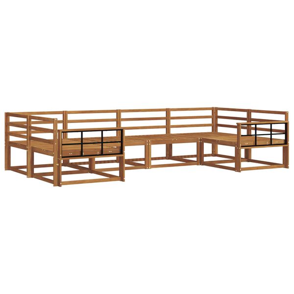 vidaXL Set vanjskih sofa 6 pcs Prirodna Čvrsto drvo akacije