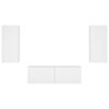 vidaXL 3-dijelni zidni TV ormarići s LED svjetlima bijeli