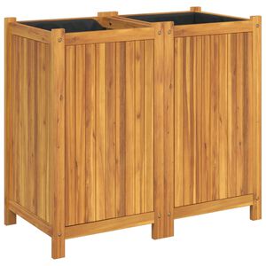 vidaXL Vrtna sadilica s oblogom 84x42x75 cm od masivnog drva bagrema