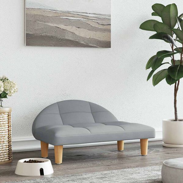 vidaXL Krevet za pse svjetlosivi 70x52x30 cm od tkanine