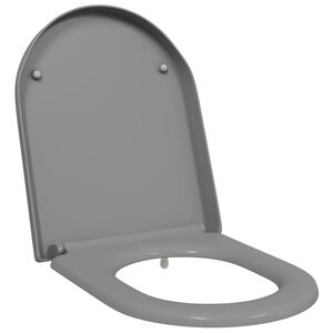 vidaXL WC daska Siva 49 x 36 x 4 cm Duroplast