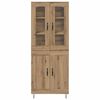vidaXL Highboard Umjetnički hrast 69,5 x 34 x 90 cm Konstruirano drvo