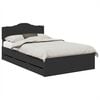 vidaXL Krevet s od storage Crna 120 x 190 cm Konstruirano drvo