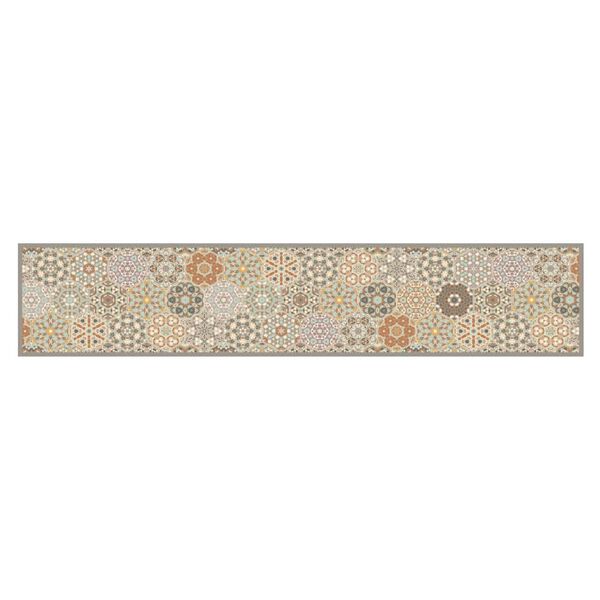 vidaXL Kuhinjski tepih perivi pastelni &scaron;esterokuti 60x300cm bar&scaron;unasti