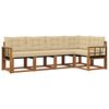 vidaXL Set vanjskih sofa s jastukom 5 pcs Prirodna i bež
