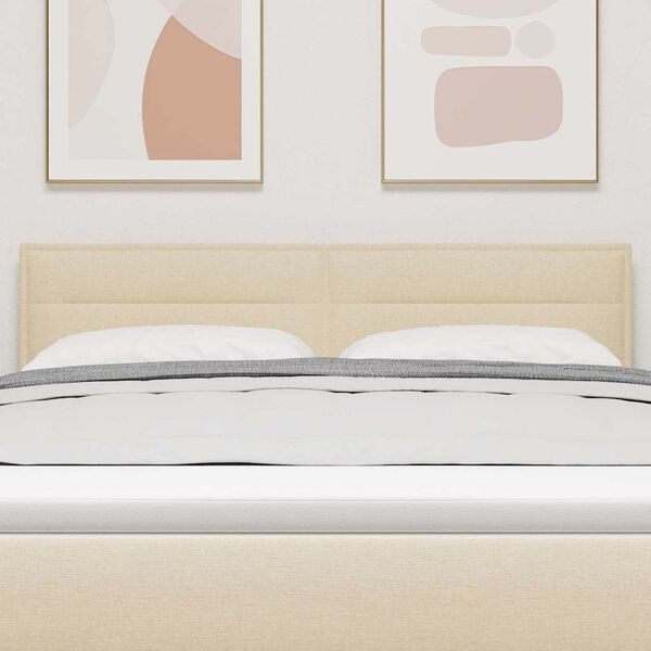 vidaXL Uzglavlje s uzglavljem Krema 144 cm Lažna koža