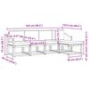 vidaXL Set vanjskih sofa 5 pcs Prirodna i krem Čvrsto drvo akacije
