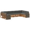 vidaXL Set vanjskih sofa 10 pcs Prirodna i antracit Poliester