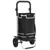 vidaXL Kolica za kupovinu Crna 36,5 x 46,5 x 100,5 cm Oxford tkanina