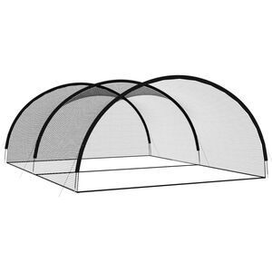 vidaXL Mreža za kavez za bejzbol crna 600 x 400 x 250 cm od poliestera
