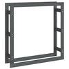 vidaXL Stalak za drva za ogrjev sivi 100x25x100 cm od masivne borovine