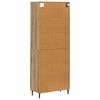 vidaXL Highboard Umjetnički hrast 69,5 x 34 x 180 cm