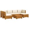 vidaXL 7 kom. Set vanjskih sofa Čvrsto drvo akacije Smeđa