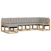 vidaXL Set vanjskih sofa s jastukom 7 pcs Bijela i svjetlosiva