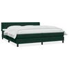 vidaXL Box Spring krevet s madracem tamno zeleni 180x220 cm bar&scaron;un
