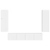 vidaXL Set TV komoda Zidne 4 pcs Visoki sjaj bijela Konstruirano drvo