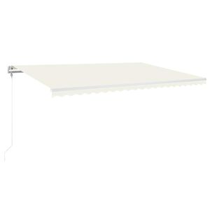 vidaXL Automatska tenda sa senzorom za vjetar LED 500x350 cm krem