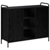 vidaXL Kreveta Crni hrast 97 x 33 x 81 cm Konstruirano drvo