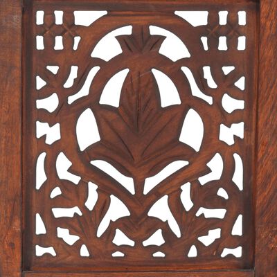 vidaXL Sobna pregrada s 3 panela smeđa 120 x 165 cm masivno drvo manga