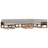 vidaXL Set vanjskih sofa 9 pcs Prirodna i svjetlosiva