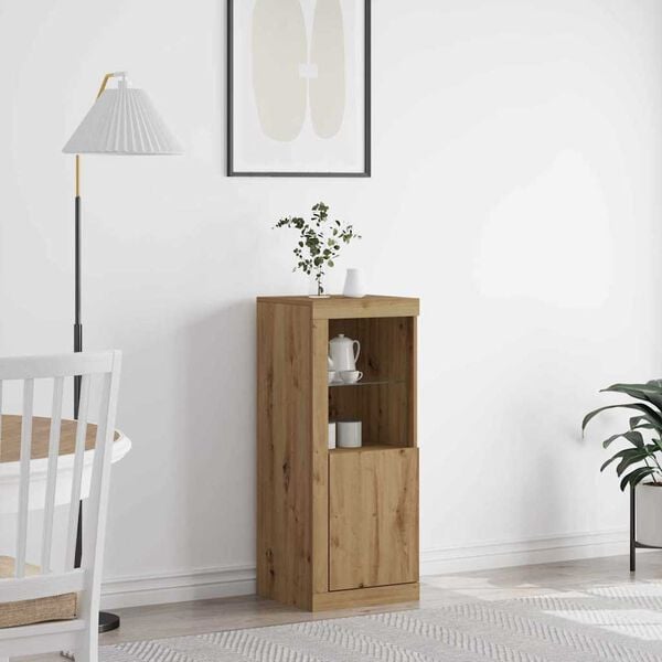 vidaXL LED komoda Umjetnički hrast 41 x 37 x 100 cm Konstruirano drvo