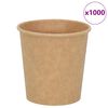vidaXL papirnate &scaron;alice za kavu 1000 kom 4 oz 100 ml smeđe