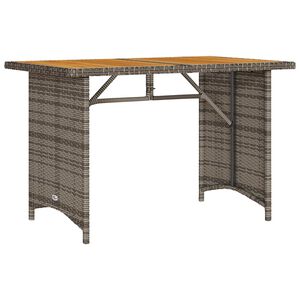 vidaXL Vrtni stol s drvenom pločom sivi 110 x 68 x 70 cm od poliratana